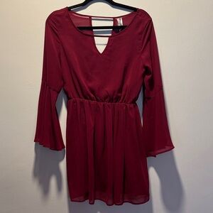 Paper Crane Burgandy Women's Dress